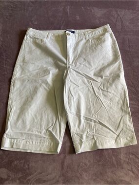 Bandalino Womens Size 14 White Cotton Chino Shorts